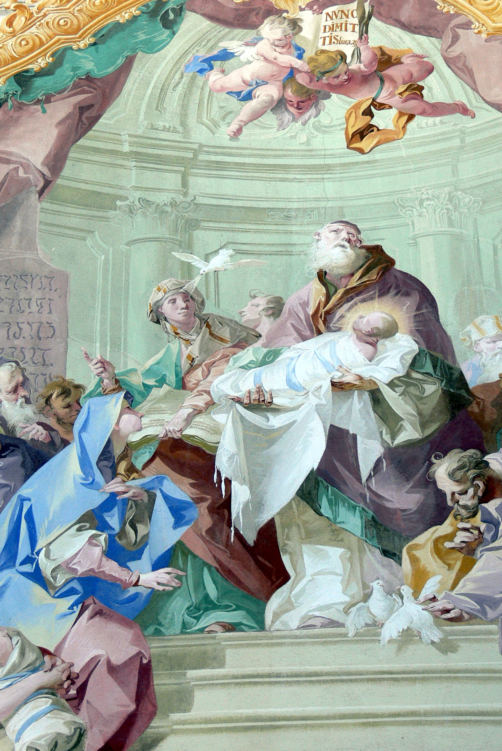 Kleinmariazell - Wandfresco 3a Darstellung Christi im Tempel