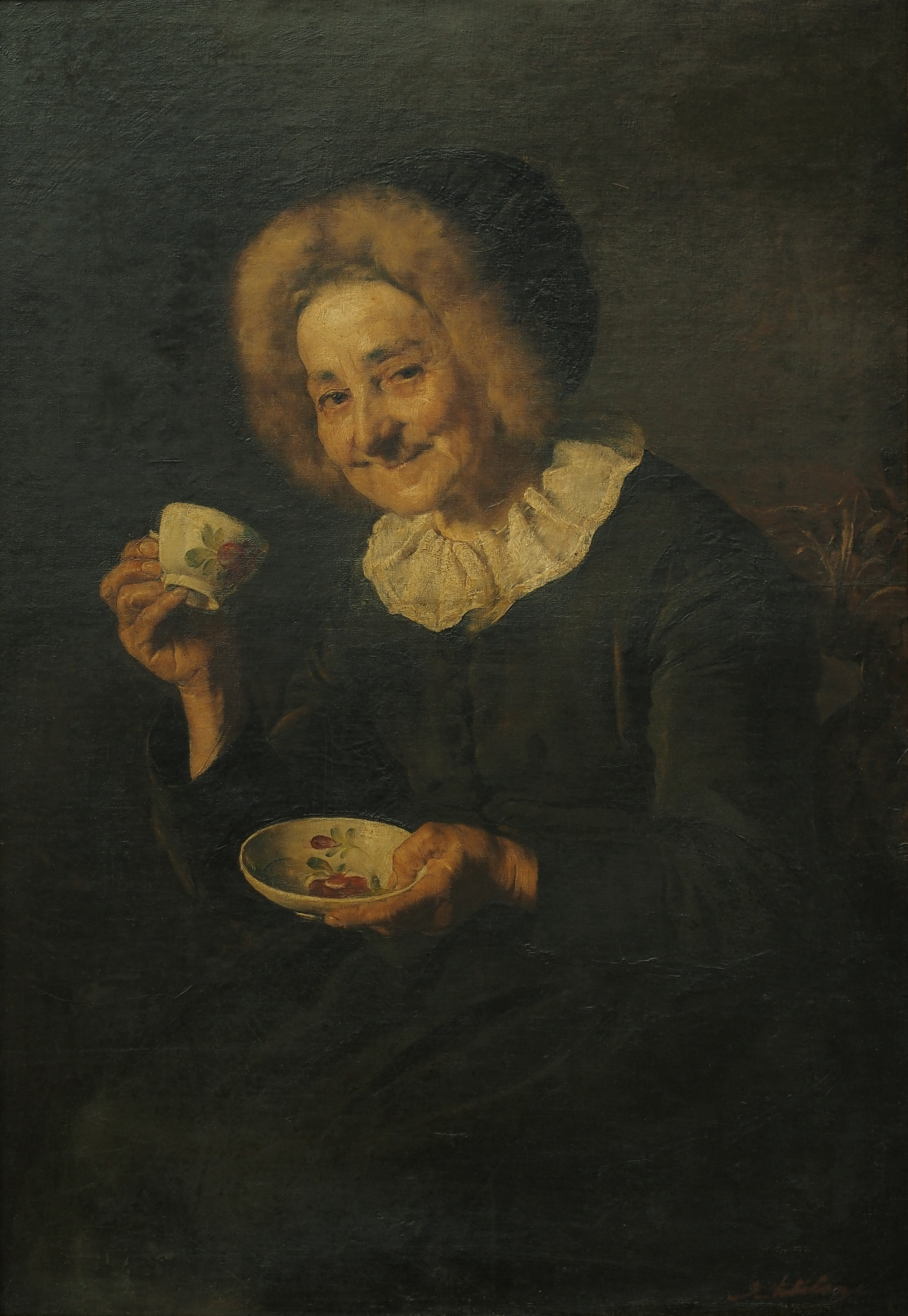 Kofetarica (Coffee drinker; National Gallery of Slovenia, y. 1888)