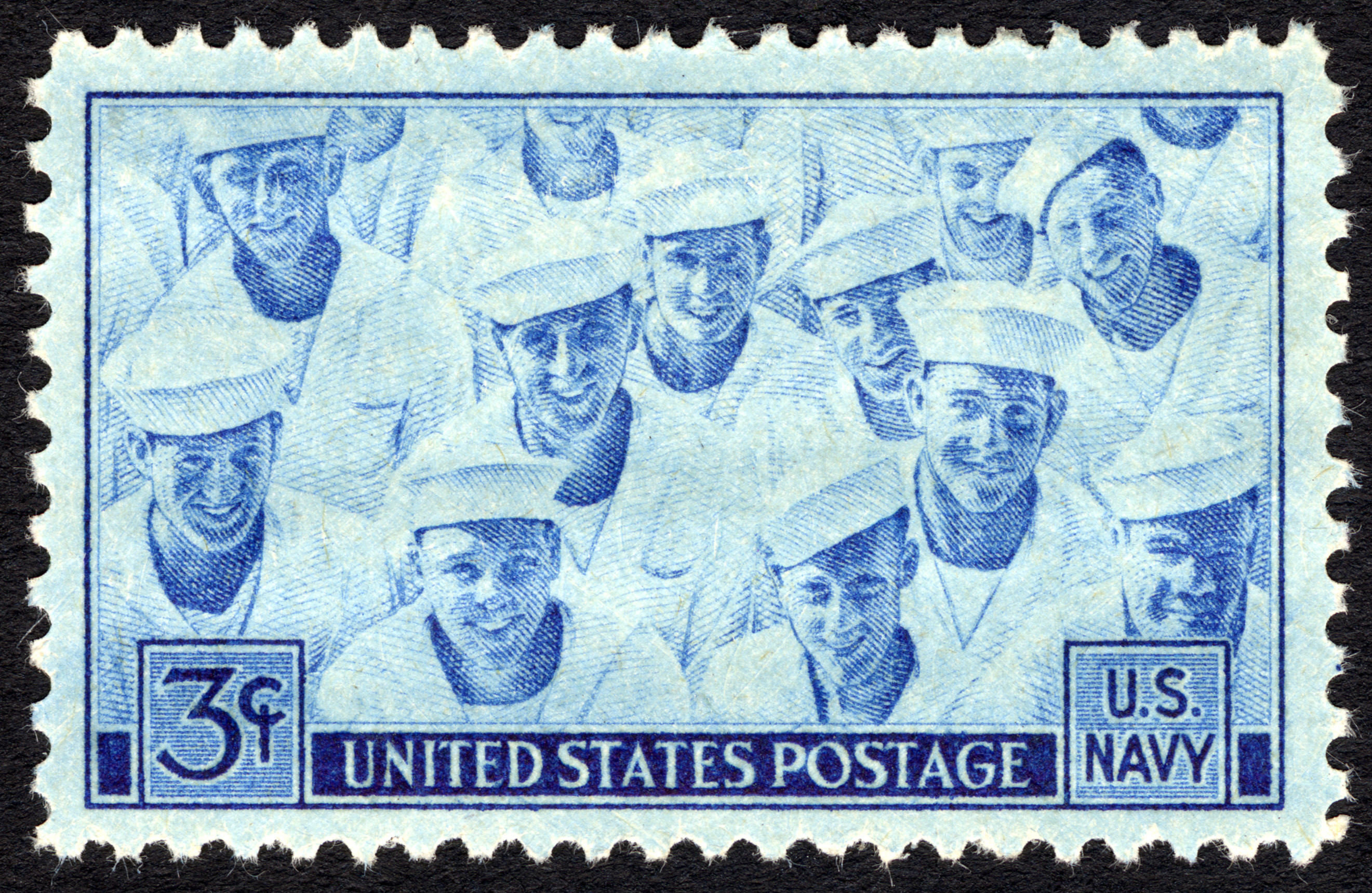 Navy 3c 1945 issue U.S. stamp