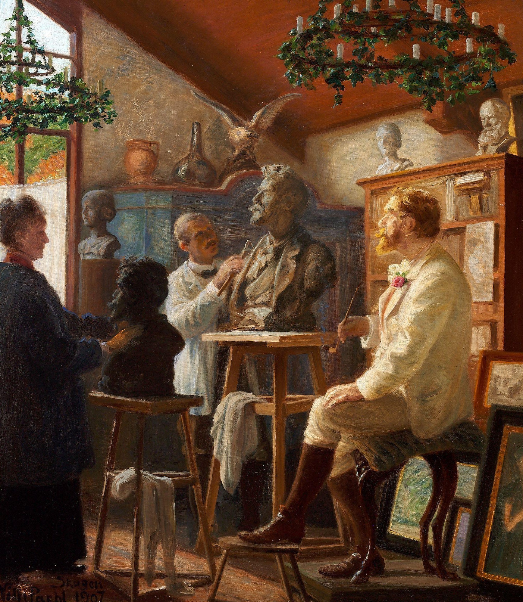 Pacht-wilhelm-1843-1912-denmar-maleren-kroyer-modeleres-i-sit