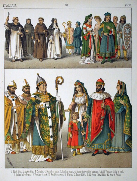 1200, Italian. - 037 - Costumes of All Nations (1882)