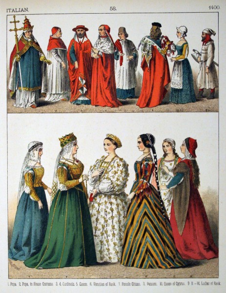 1400, Italian. - 058 - Costumes of All Nations (1882)