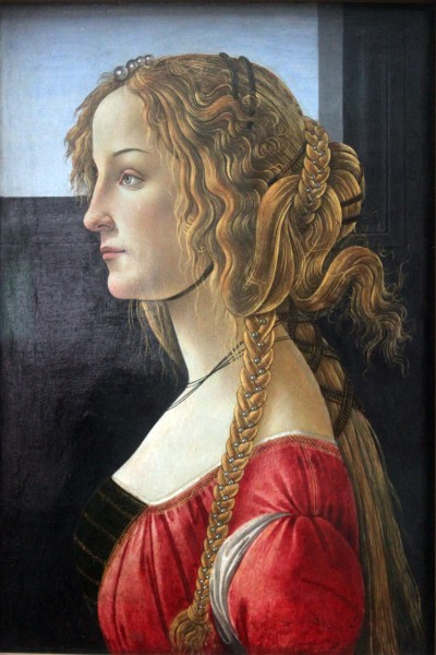 1460-65 Botticelli Profile portrait of young woman anagoria