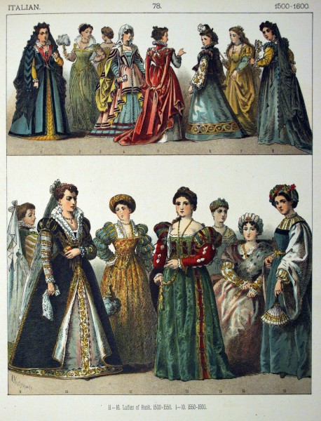 1500-1600, Italian - 078 - Costumes of All Nations (1882)