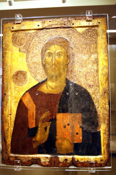 1991 - Byzantine Museum, Athens - Christ Pantokrator -14th century - Photo by Giovanni Dall'Orto, Nov 12 2009