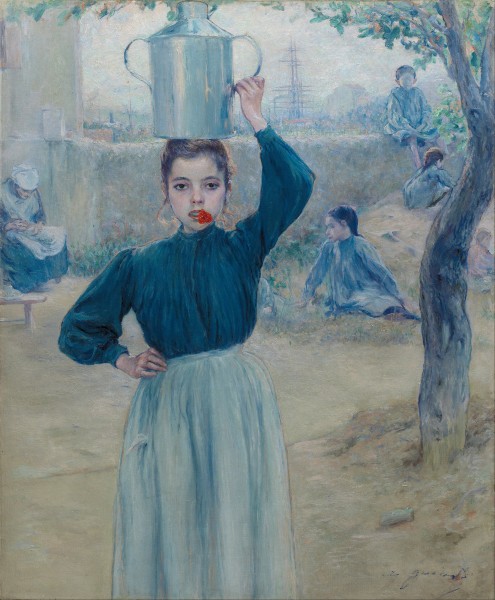 Adolfo Guiard - The Little Village Girl with Red Carnation - Google Art Project