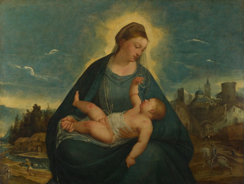 Attributed to Bernardino da Asola - The Madonna and Child - Google Art Project