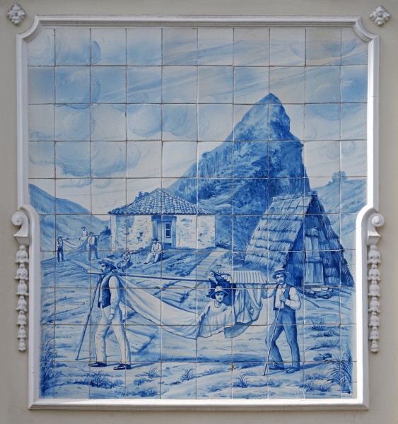 Azulejo on the wall of the Ritz Madeira hotel. Portugal (1)
