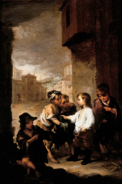 Bartolomé Estebán Murillo - Saint Thomas of Villanueva Dividing His Clothes Among Beggar Boys - Google Art Project