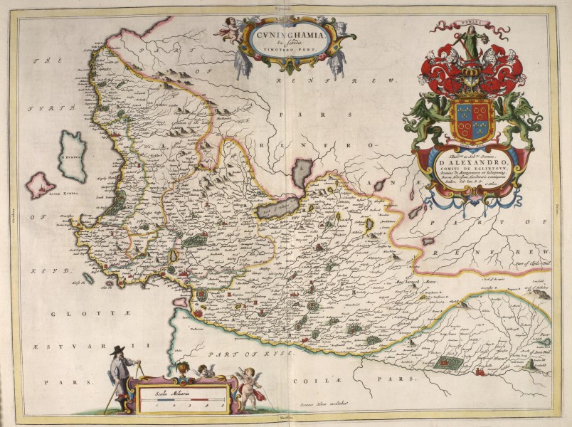 Blaeu - Atlas of Scotland 1654 - CVNINGHAMIA - Cunningham