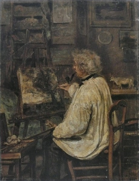 Charles Desavary - Corot peignant