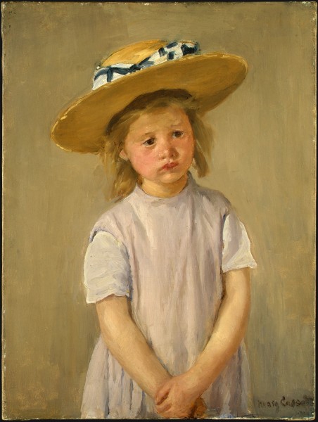 Child in a Straw Hat by Mary Cassatt c1886