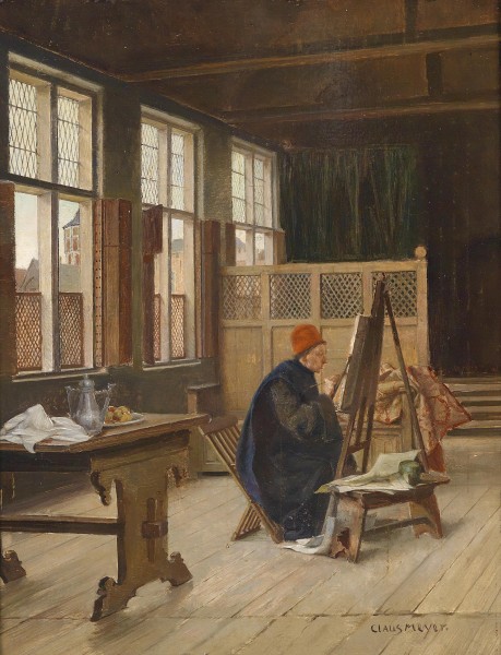 Claus Meyer Maler in seinem Atelier
