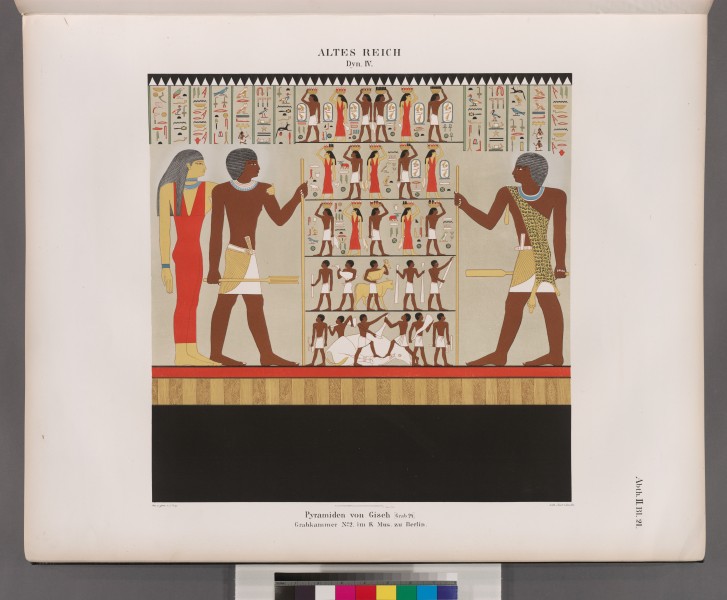 Dynastie IV. Pyramiden von Giseh (Jîzah), Grab 24. ( Grabkammer No. 2 im K. Museum zu Berlin.) (NYPL b14291191-38029)