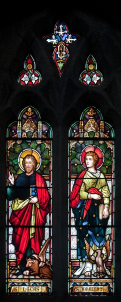 Enniscorthy St. Aidan's Cathedral East Aisle Second Window Evangelists Luke and John 2009 09 28