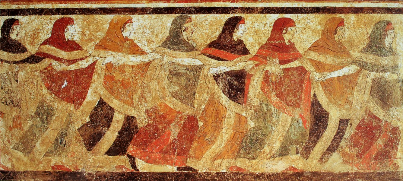 Femmes peucètes dansant, fresque