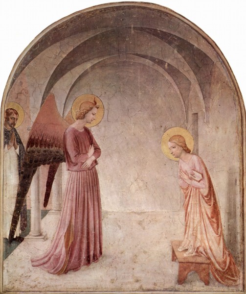 Verkündigung mit Hl. Dominikus by Fra Angelico 