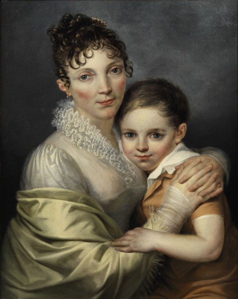 François Joseph Navez (attr) Doppelbildnis Mutter und Sohn c1820