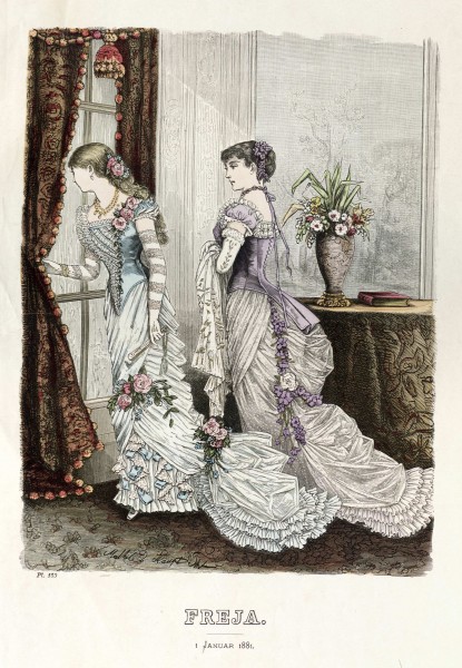 Freja- illustrerad skandinavisk modetidning 1881, illustration nr 1