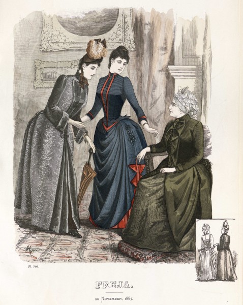 Freja- illustrerad skandinavisk modetidning 1887, illustration nr 22