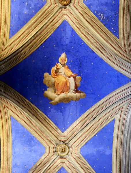 Fresco with Pope Lion II in Sant'Agostino (Roma)