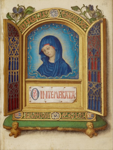 Georges Trubert (French, active Provence, France 1469 - 1508) - Portable Altarpiece with the Weeping Madonna - Google Art Project