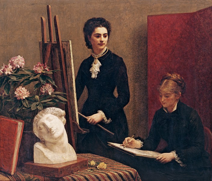 Henri Fantin-Latour - A Lição de Desenho ou Retratos, 1879
