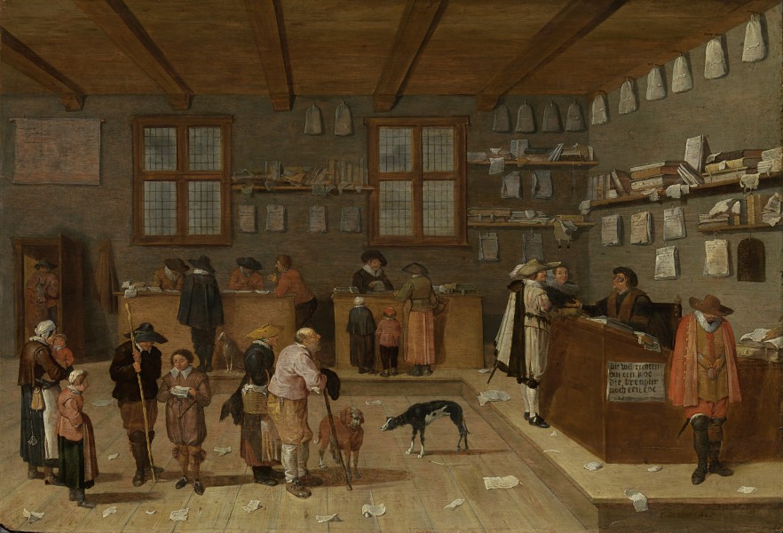 Het kantoor van de advocaat Rijksmuseum SK-A-660