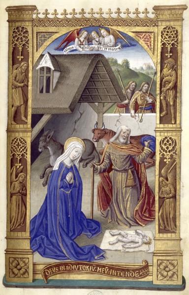 Heures de Charles VIII 036R Nativité