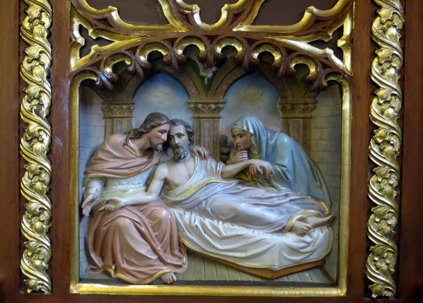 Holy Trinity Catholic Church (Trinity, Indiana) - St. Joseph side altar, Death of St. Joseph