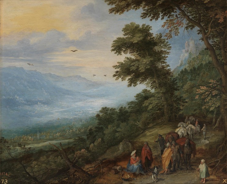 Jan Brueghel (I) - Train of Animals and Gypsies in a Forest