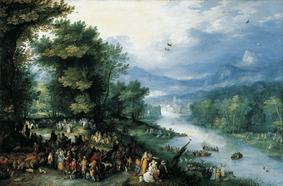 Jan Brueghel (I) - Landscape with young Tobias (1598)