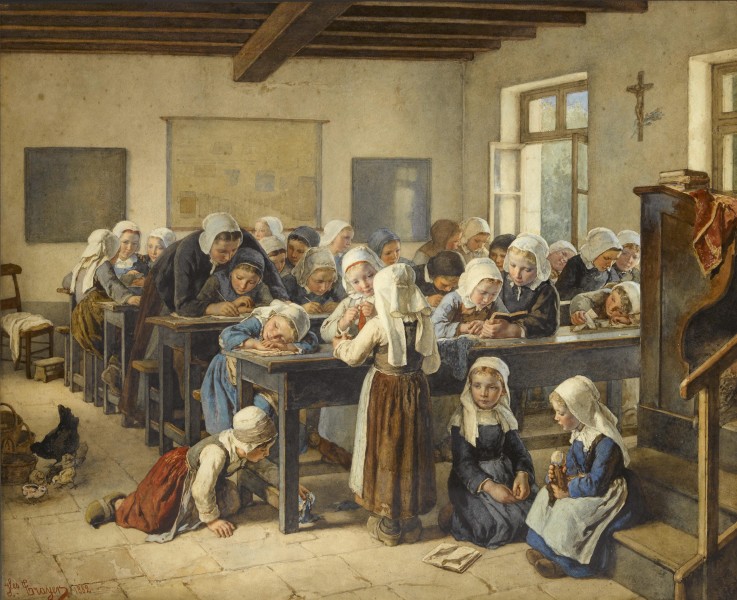 Jean-Baptiste Jules Trayer Breton infants school 1882