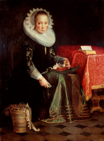 Joachim Wtewael - Portrait of Eva Wtewael (1607-1635) - Google Art Project