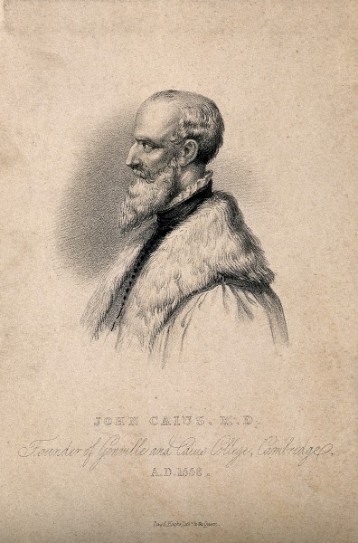 John Caius. Lithograph by Day & Hague. Wellcome V0000955