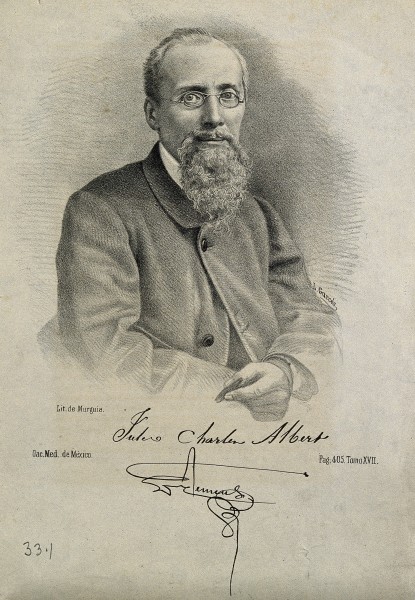 Jules Charles Albert. Lithograph by L. Garcès. Wellcome V0000081