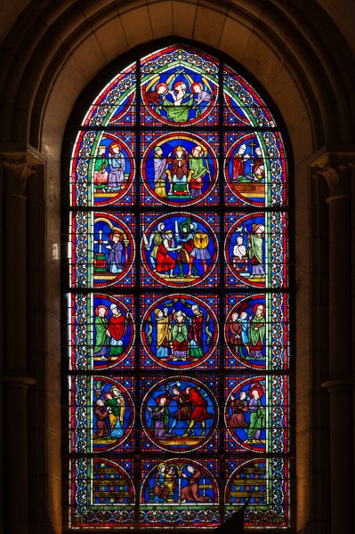 Laon Cathedral Stained Glass Window North Aisle 01