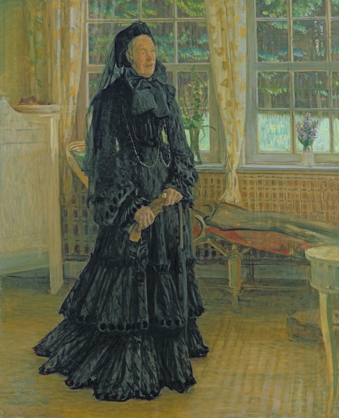 Leopold von Kalckreuth - Marie Zacharias, Regentag (1904)