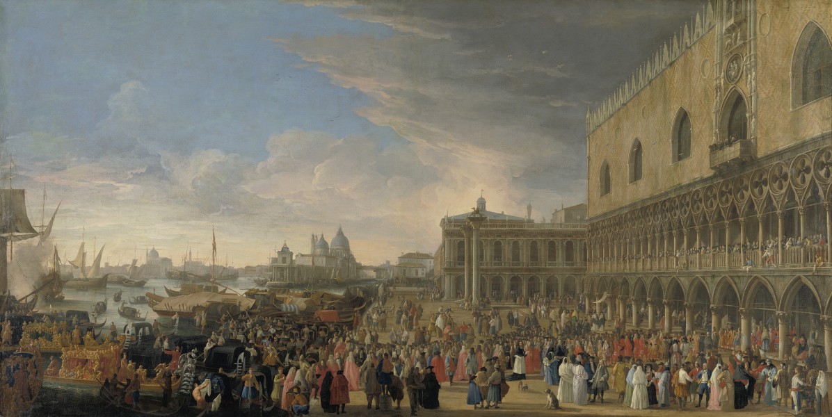 Luca Carlevarijs - De intocht van de Franse ambassadeur in Venetië in 1706 - NK2929 - Rijksmuseum