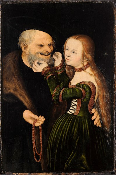 Lucas Cranach the Elder - The Unequal Couple (Old Man in Love) - Google Art Project