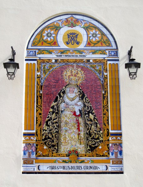 Málaga-Mural azulejos 04 Iglesia San Pedro María Stma