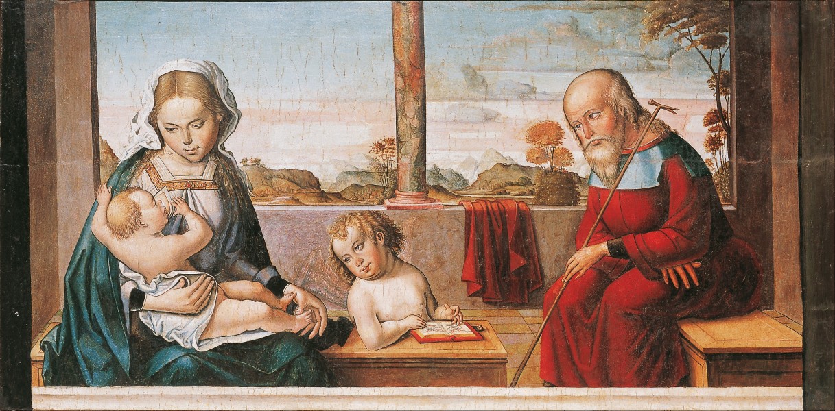 Master of Astorga - Holy Family with Young Saint John - Google Art Project