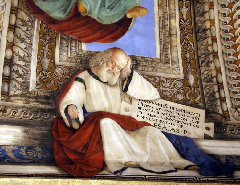 Melozzo da forlì, angeli coi simboli della passione e profeti, 1477 ca., profeta isaia 00