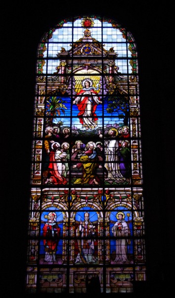 Mother of God (Covington, Kentucky), interior, stained glass, the Assumption of St. Mary