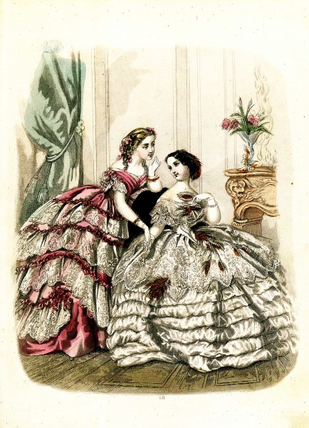Nyaste journal för damer 1858, illustration nr 1