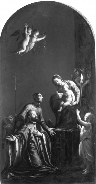 Ottino, Pasquale - The Madonna with St. Lorenzo Giustiniani and a Venetian Nobleman - Google Art Project