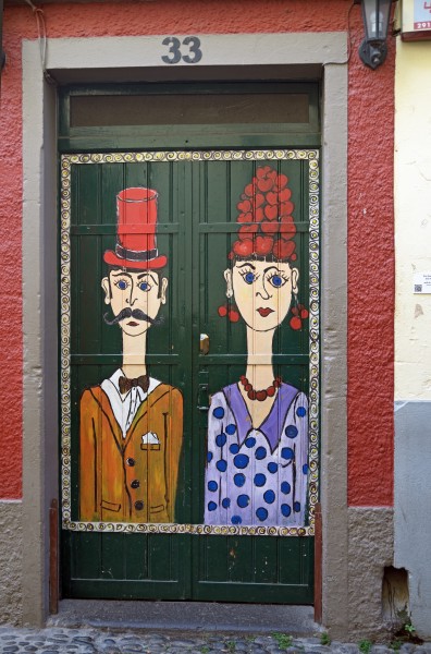 Painted door (Pair). Funchal, Madeira