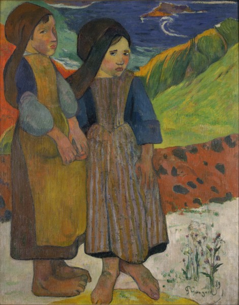 Paul Gauguin - Two Breton Girls by the Sea - Google Art Project