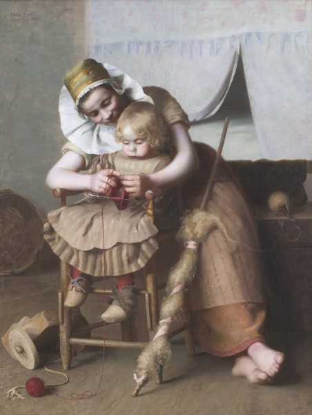 Paul Peel - Mothers help (1883)