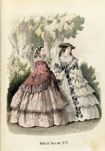 Penelope- Nyaste journal för damer 1857, illustration nr 17